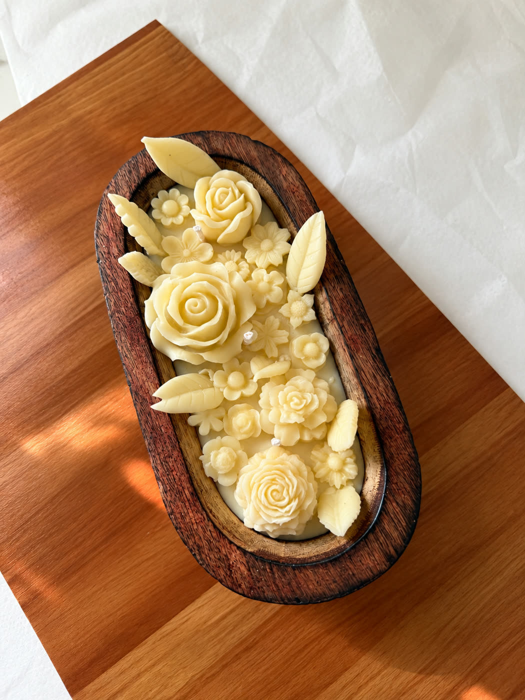 Chandani Boat Wooden Candle