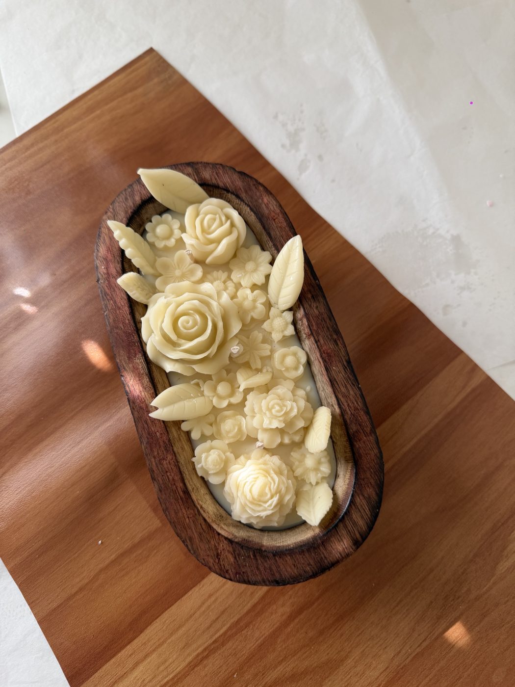 Chandani Boat Wooden Candle